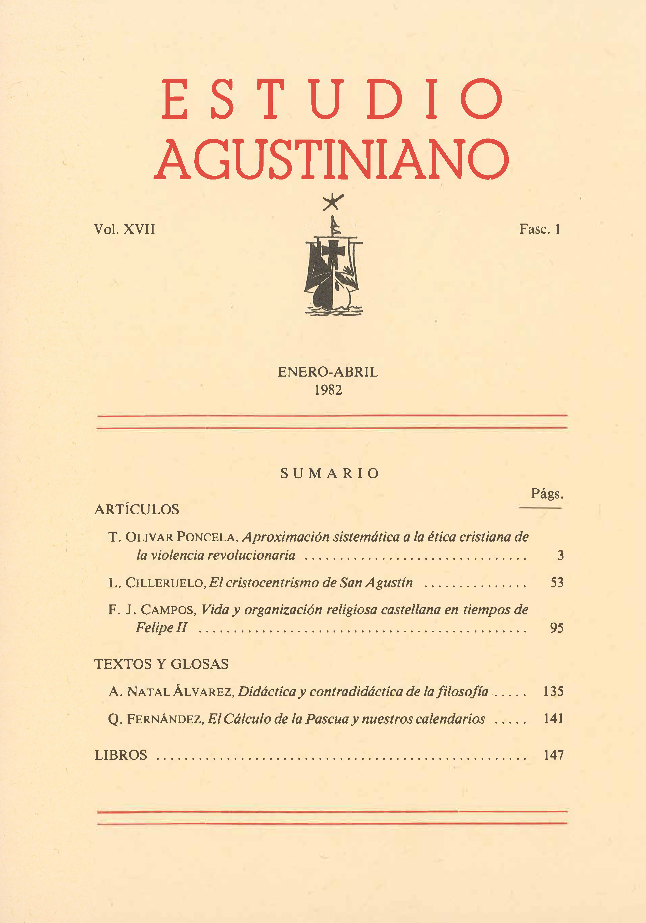 					Ver Vol. 17 Núm. 1 (1982): Estudio Agustiniano
				