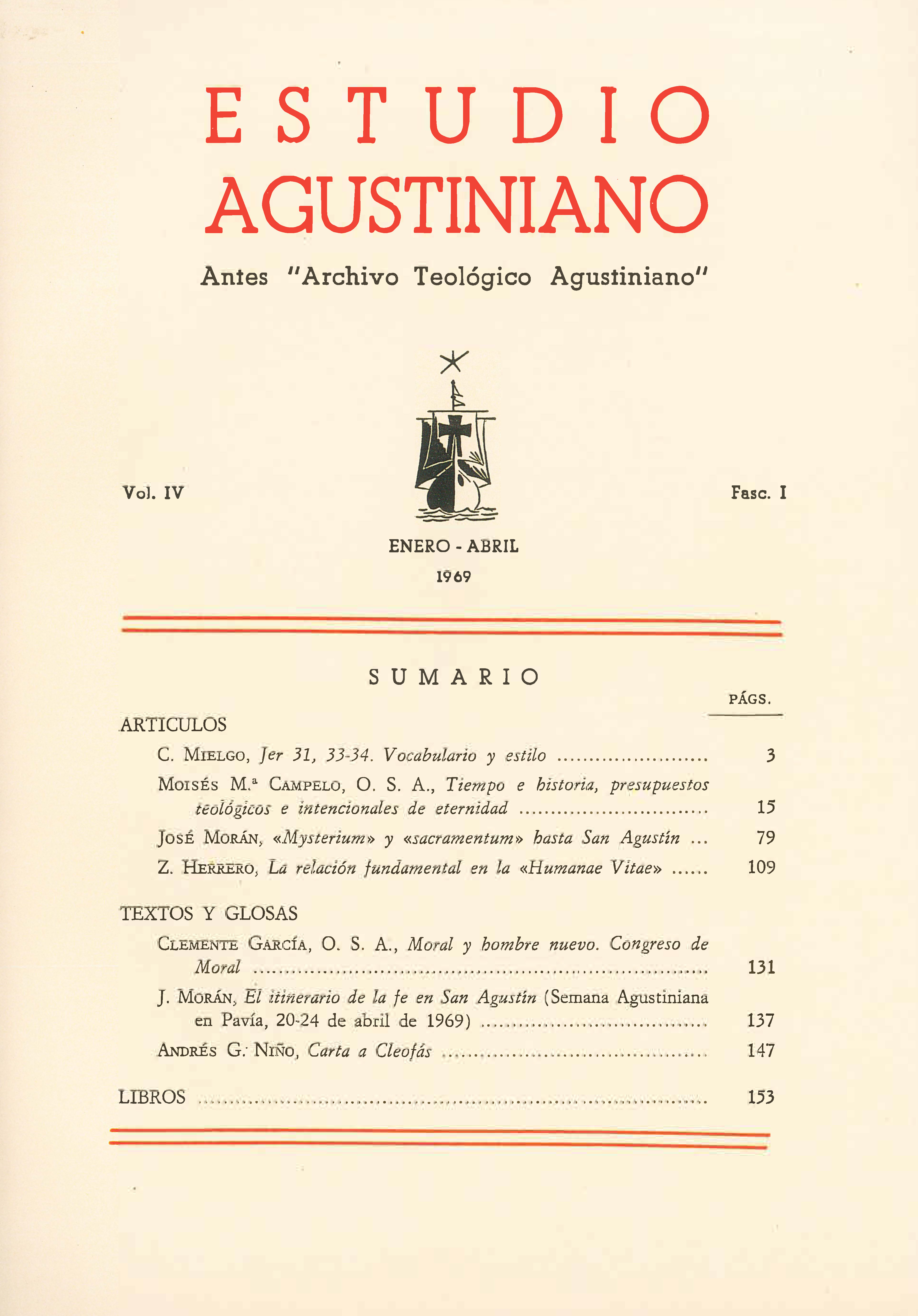 					Ver Vol. 4 Núm. 1 (1969): Estudio Agustiniano
				