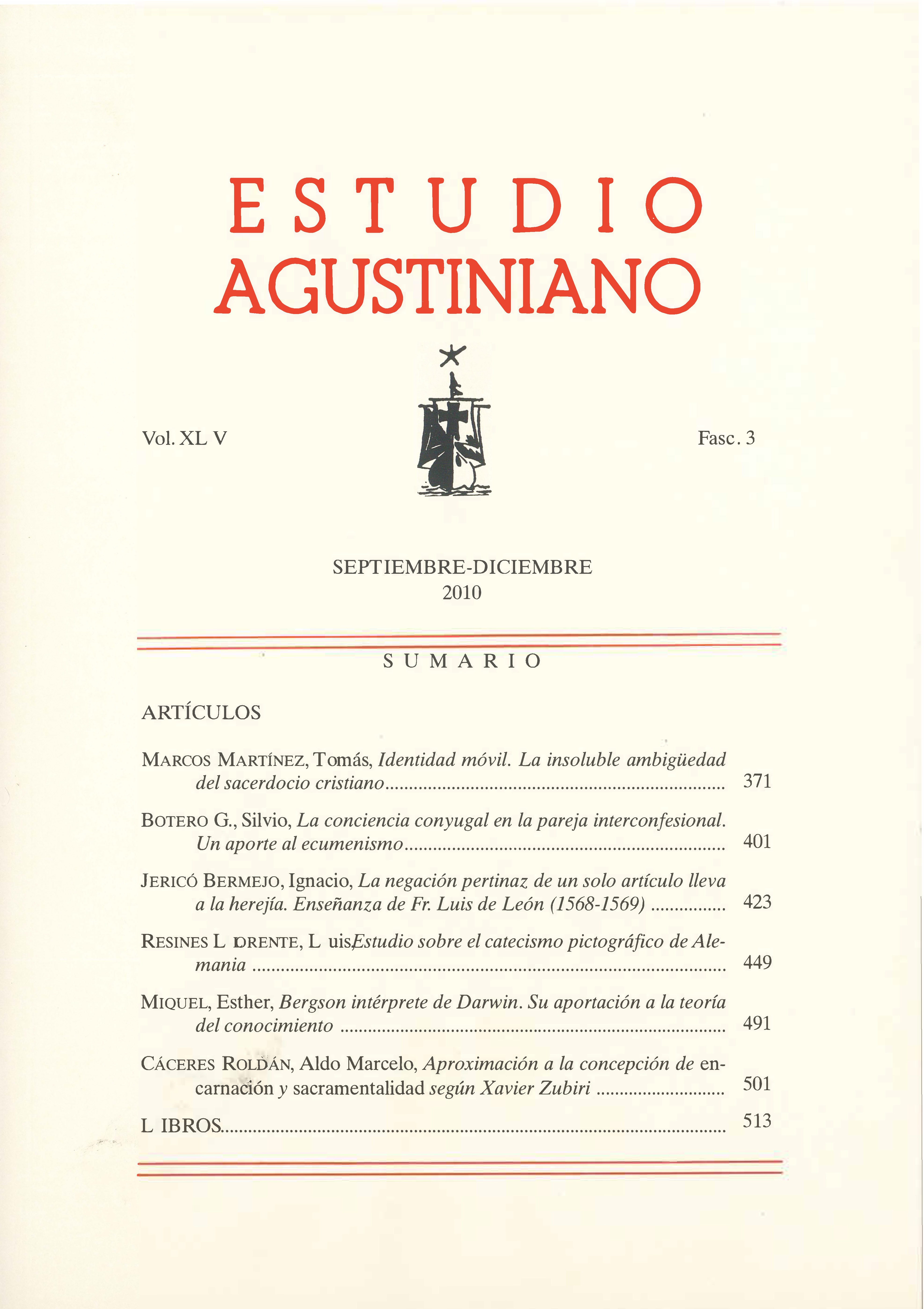 					Ver Vol. 45 Núm. 3 (2010): Estudio Agustiniano
				
