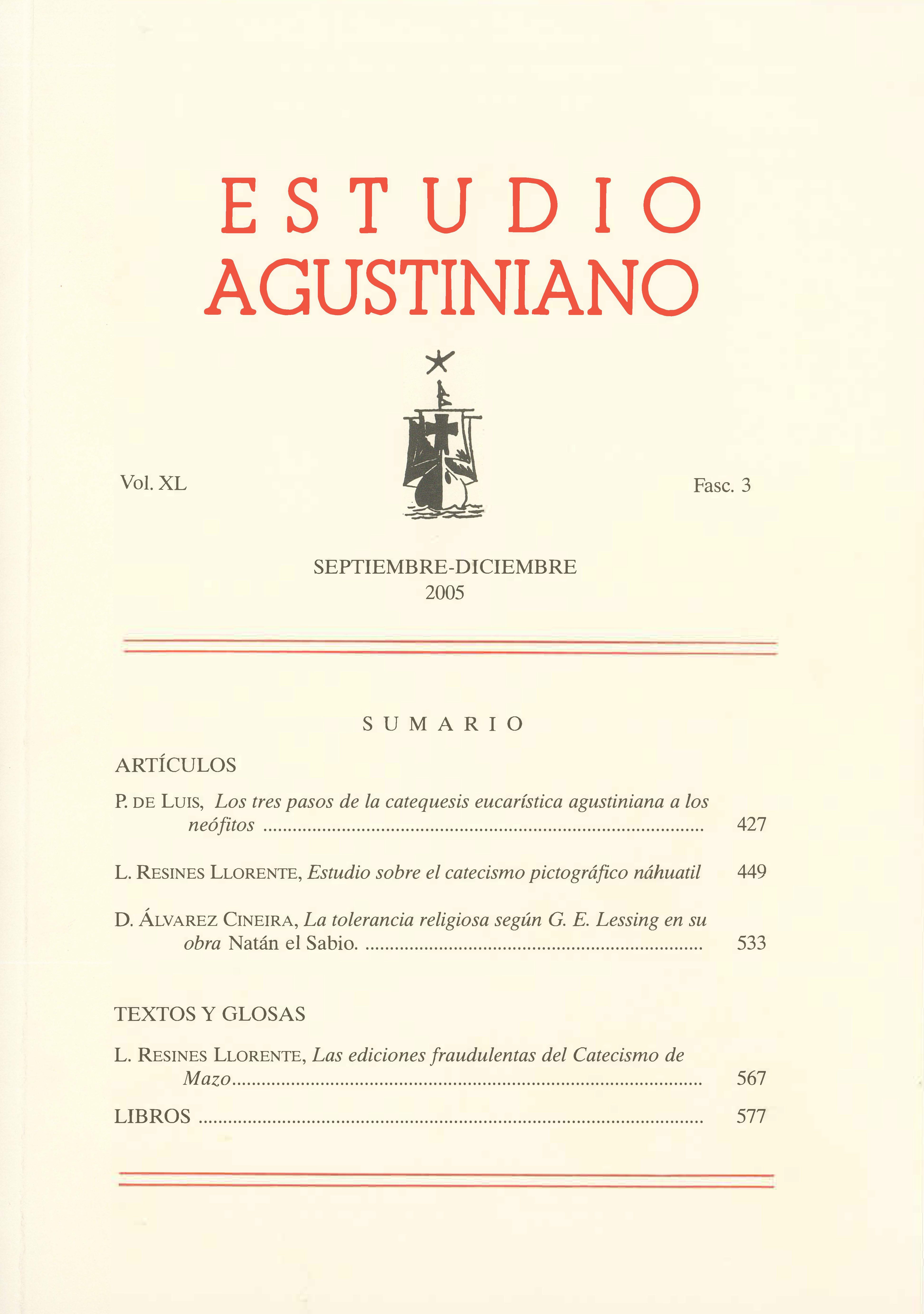 					Ver Vol. 40 Núm. 3 (2005): Estudio Agustiniano
				
