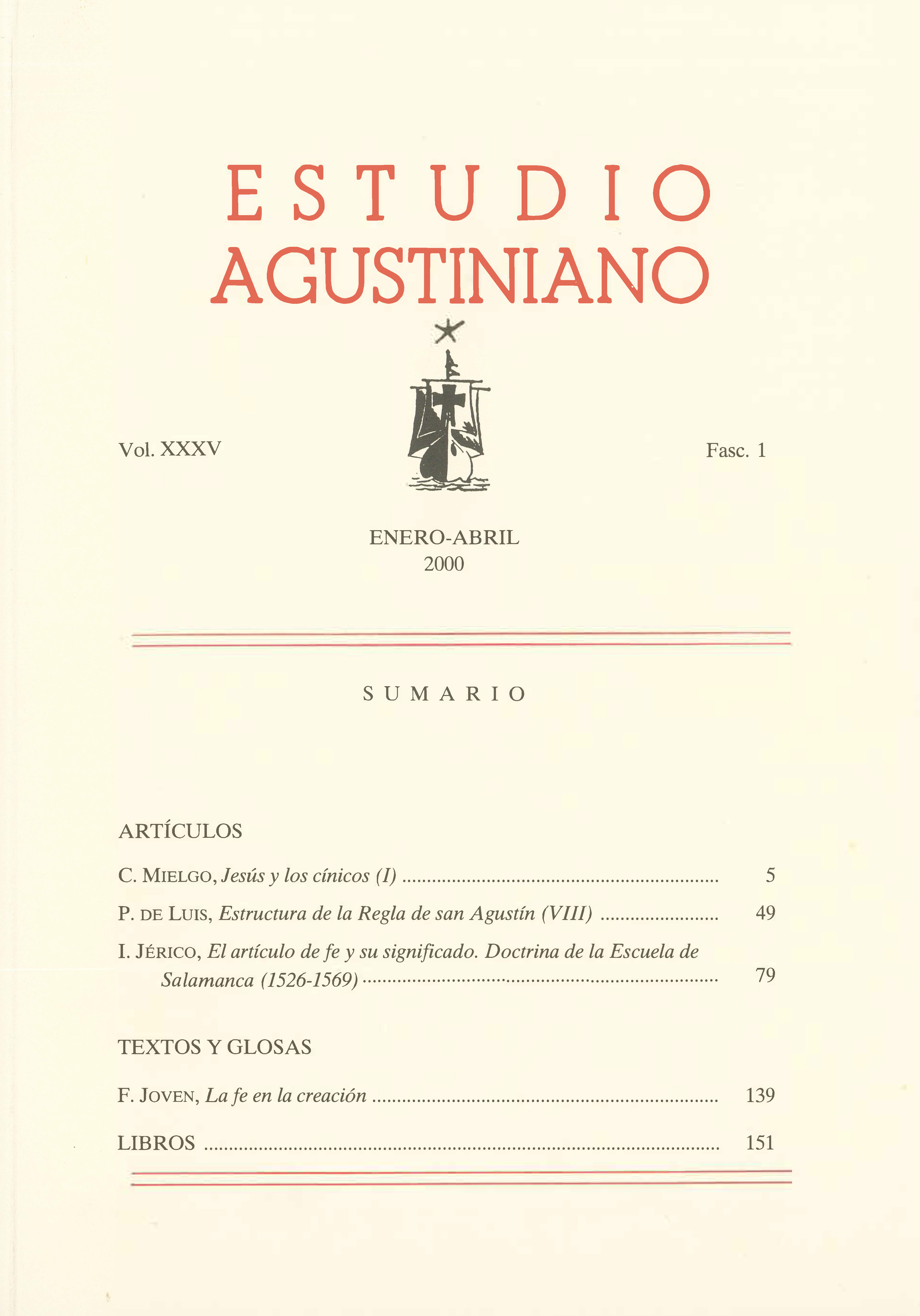 					Ver Vol. 35 Núm. 1 (2000): Estudio Agustiniano
				