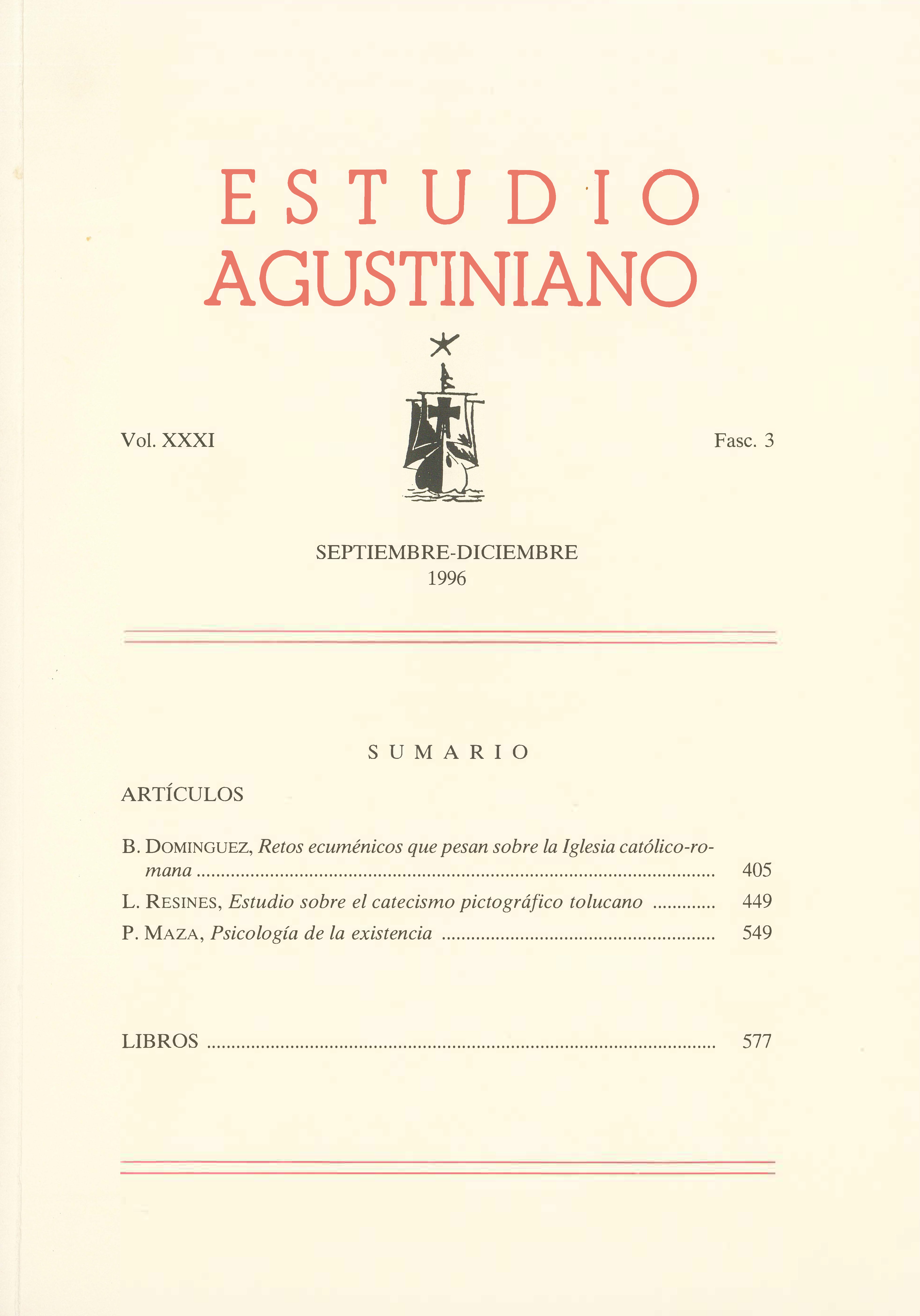 					Ver Vol. 31 Núm. 3 (1996): Estudio Agustiniano
				