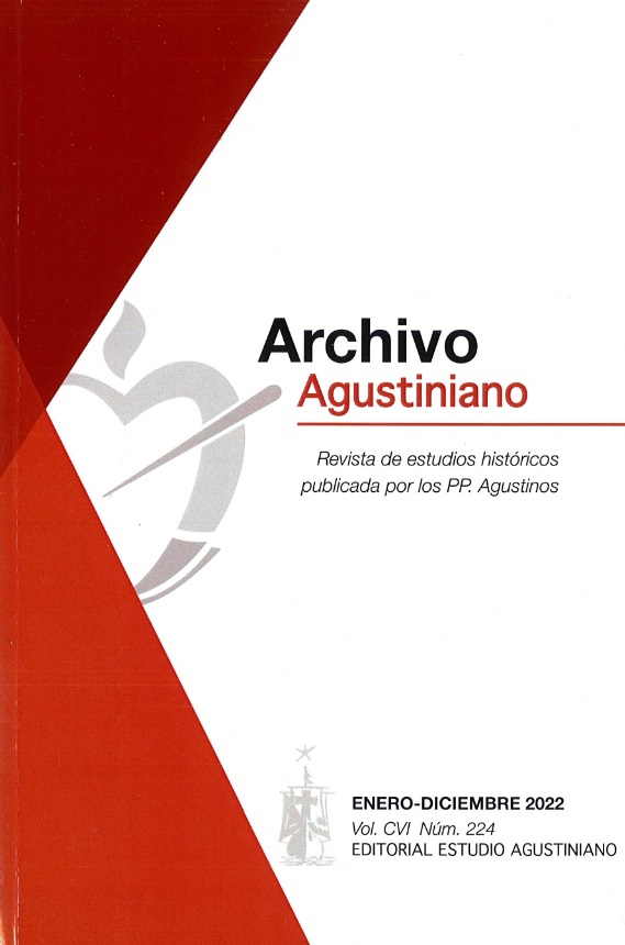 					Ver Vol. 106 Núm. 224 (2022): Archivo Agustiniano
				