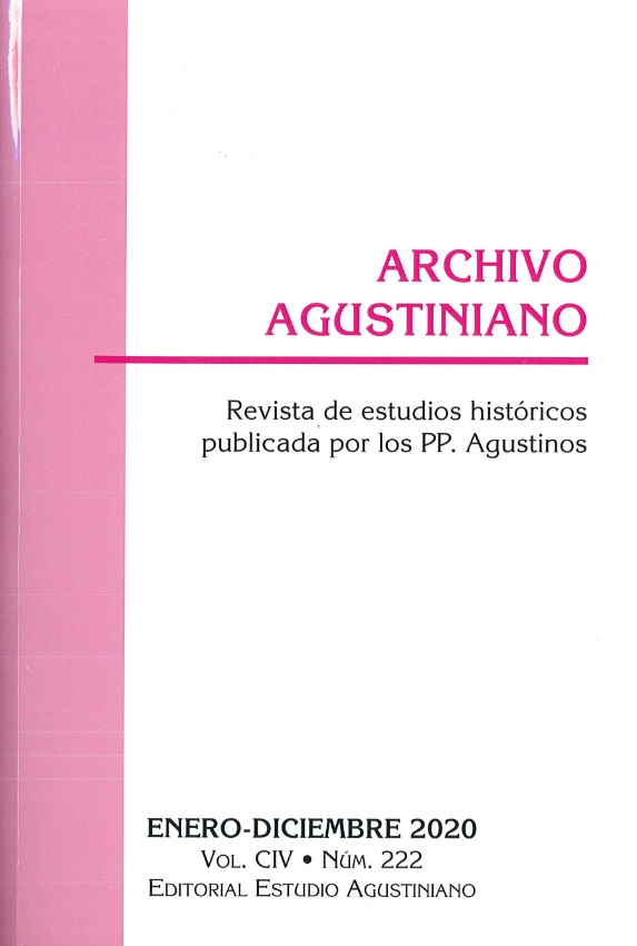 					Ver Vol. 104 Núm. 222 (2020): Archivo Agustiniano
				